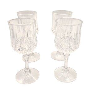 Vintage Cristal d'Arques Longchamp Cordial Glasses 4.5" Each-Set of 4